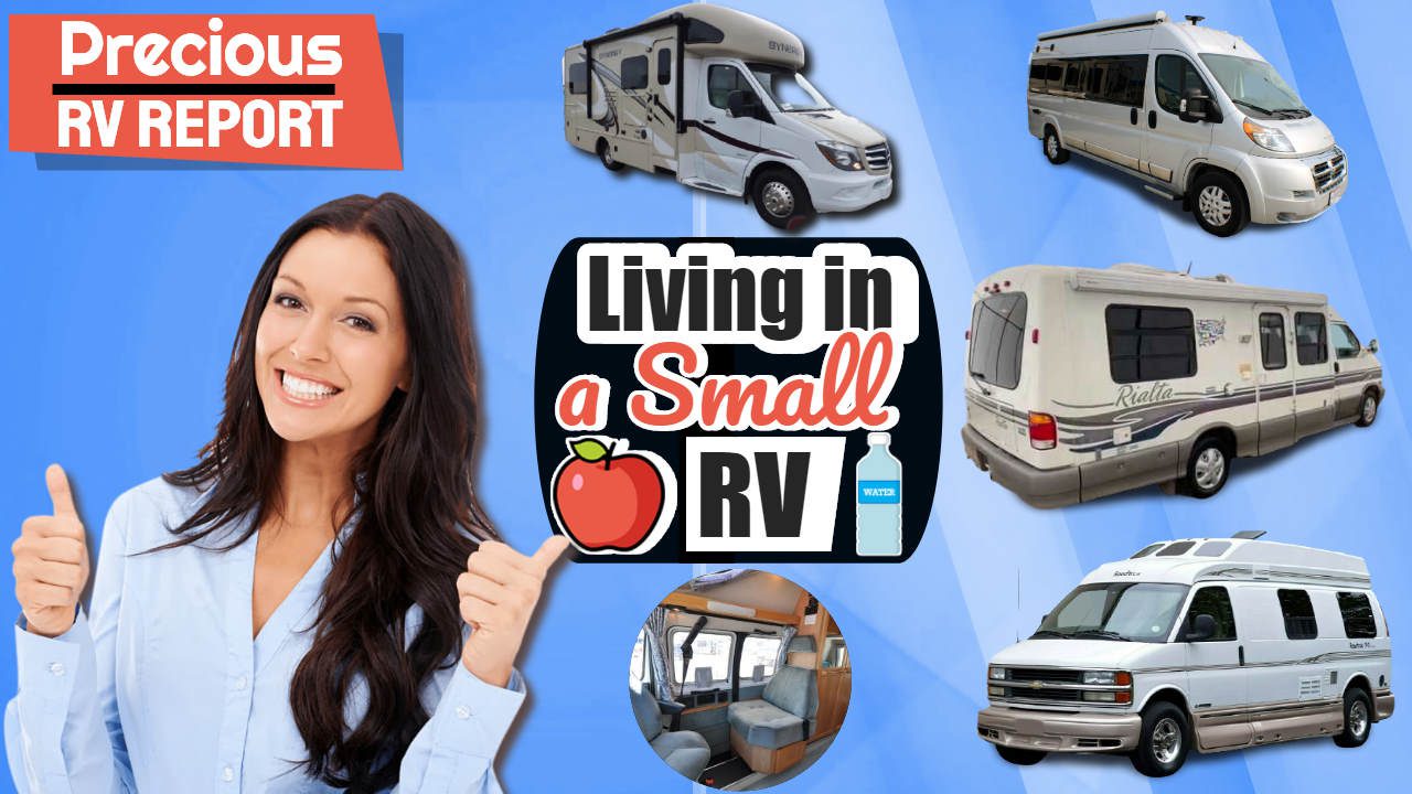 Living in a small RV: Our Four Best RV models are shown in this image.