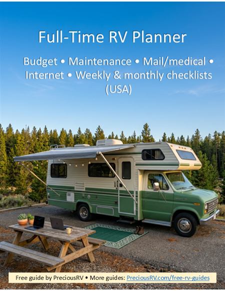 Full-Time RV Planner cover - free PreciousRV planner